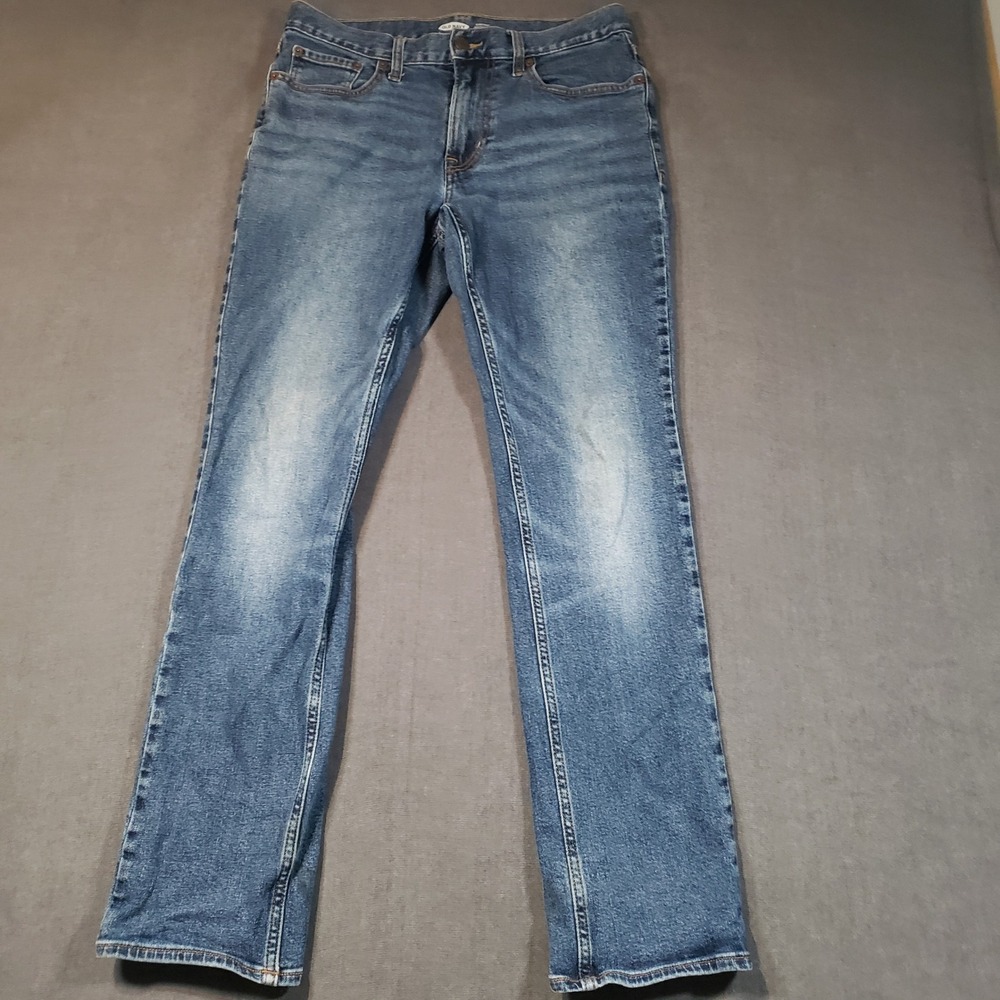 Old Navy Straight Jeans Mens 31x32 Blue Built-In Flex Tough Medium Wash